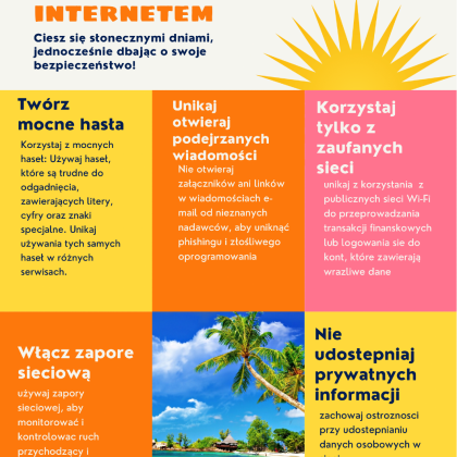 PLAKAT BEZPIECZNE WAKACJE